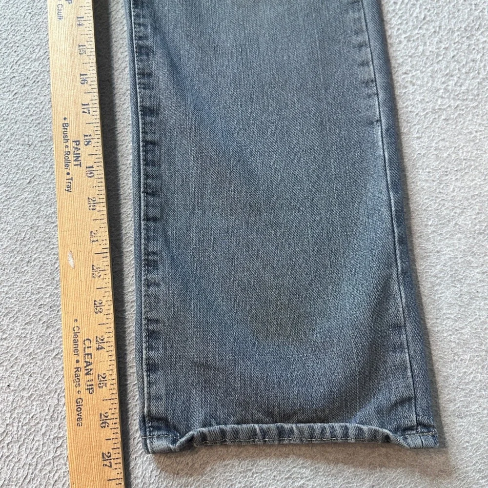 IZOD Jeans Mens 37x27 Blue‎ Slim Straight Fit Distressed Ripped Denim Pants